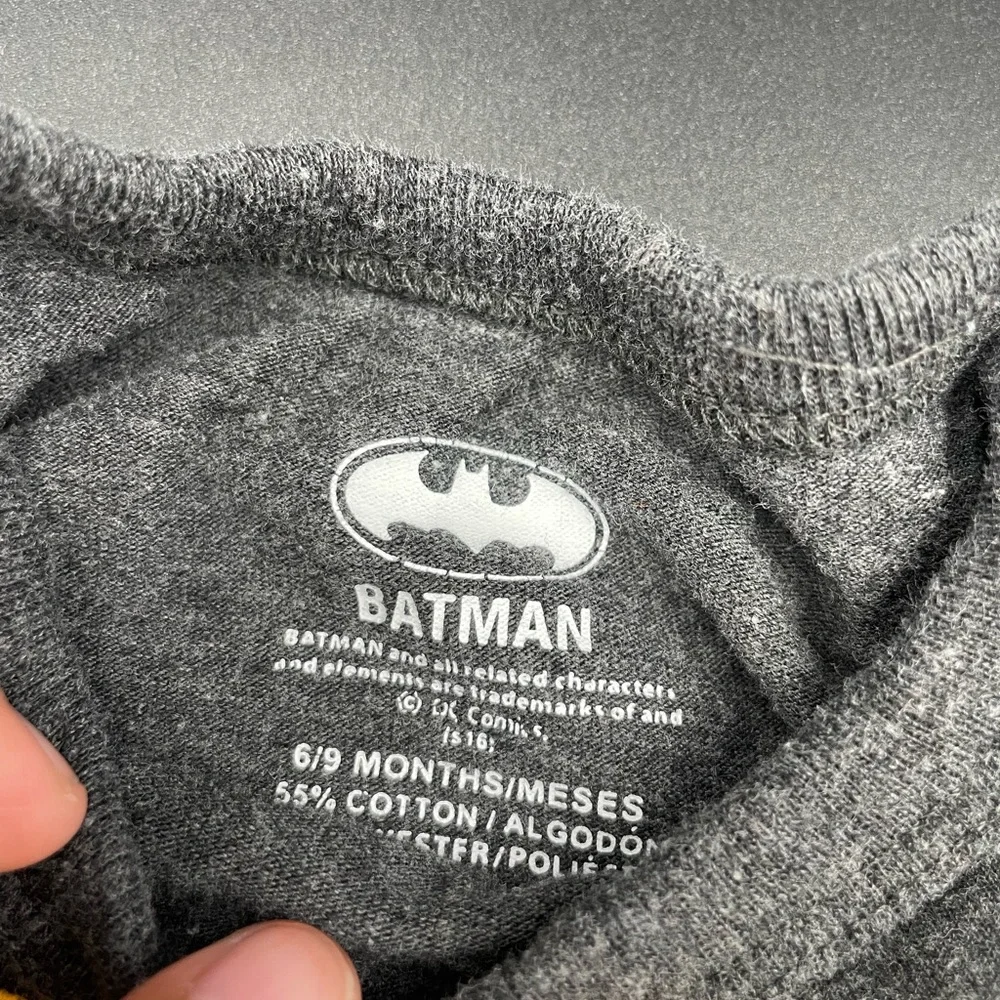 Batman 6/9 months infant up all night onesie